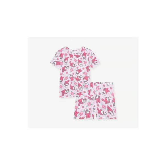 NWT Posh Peanut My Melody Short Sleeve‎ & Shorts Girls Pajamas Size 2T